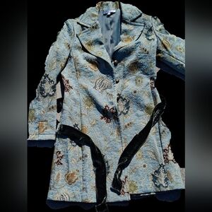 CAbi Multicolor Floral Embroidered Blazer